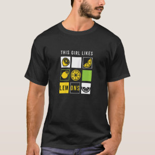 Camiseta Menina Gosta De Sumo De Limão De Limonada De Verão