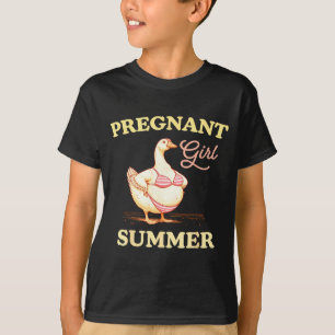 Camiseta Menina grávida verão anúncio engraçado de bebê gan