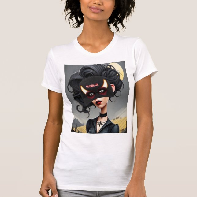 Camiseta Menina horrível fofa (Frente)