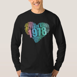 Camiseta Menina Incrível de Outubro de 1978 Lendária & Fabu