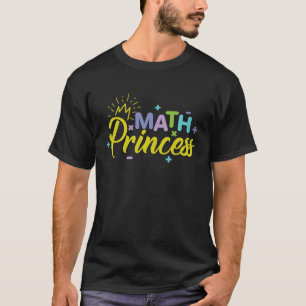 Camiseta Menina inteligente da Princesa Gênio da Matemática