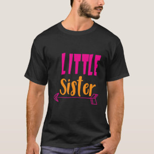 Camiseta Menina Irmã Anunciando flecha de vintage Birt