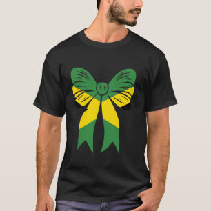 Camiseta Menina Jamaicana Coquete Laço Fita Orgulho Bandeir
