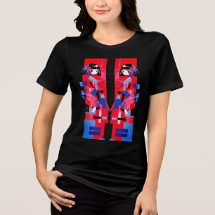 Camiseta Menina Japonesa Abstrata Moderna – Kimono Geométri