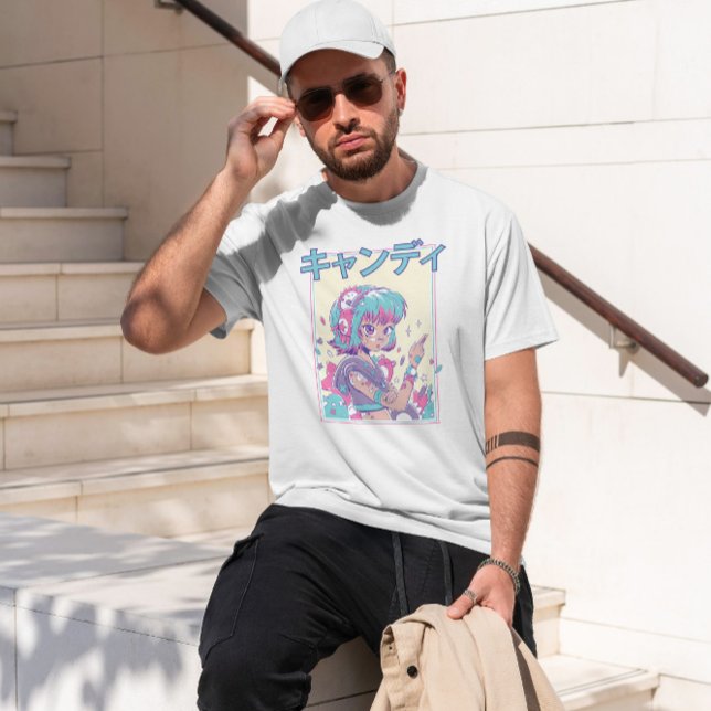 Camiseta Menina japonesa de animação bonita (Criador carregado)