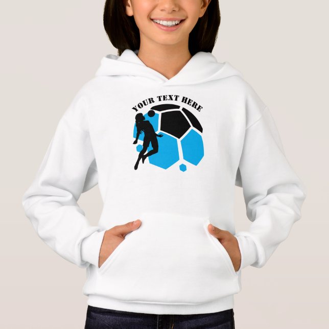 Camiseta Menina Jogadora de Futebol Personalizada, Presente (Frente)