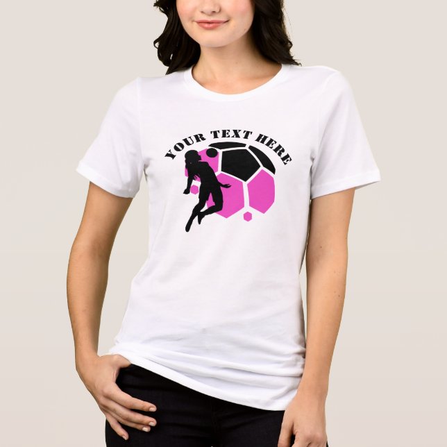 Camiseta Menina Jogadora de Futebol, Presente de Aniversári (Frente)