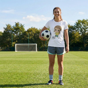 Camiseta Menina Jogando Futebol Esportes Adoráveis para Cri