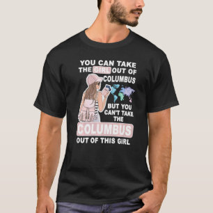 Camiseta Menina legal da cidade de Columbus Garota Orgulhos