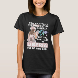 Camiseta Menina legal da Libéria Orgulhosa Libéria