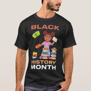 Camiseta Menina Lendo Livro Negro História Mês BLM Mel