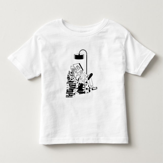 Camiseta Menina lendo livros (Frente)