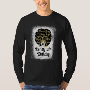 Camiseta Menina Leopardo Melanina de 13 anos É o meu aniver