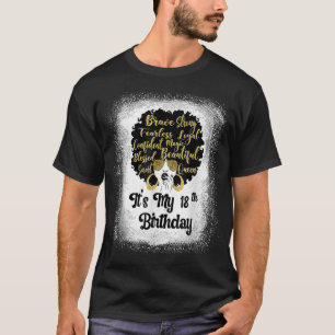 Camiseta Menina Leopardo Melanina De 18 Anos É Meu Anivers