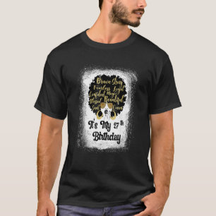 Camiseta Menina Leopardo Melanina de 27 anos É o meu aniver