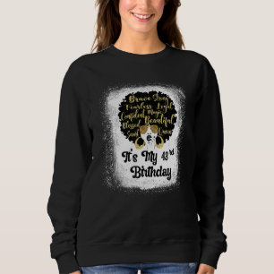 Camiseta Menina Leopardo Melanina de 43 anos É o meu aniver