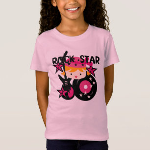 Camiseta Menina loura da estrela do rock