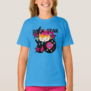 Camiseta Menina loura da estrela do rock