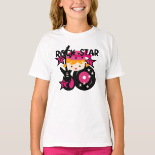 Camiseta Menina loura da estrela do rock