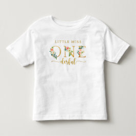 Camiseta Menina Maravilhosa primeiro aniversario Girl