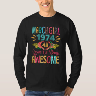 Camiseta Menina Marchada Roupa 1974 48 Anos De Ser Um