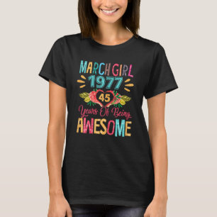 Camiseta Menina Marchada Roupa 1977 45 Anos De Ser Um