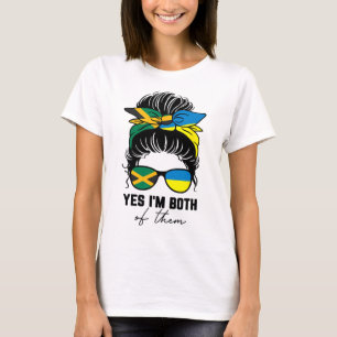 Camiseta Menina meia jamaicana meia ucraniana Jamaica Ucrân