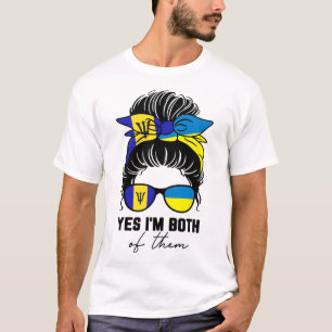 Camiseta Menina meia romena meia ucraniana Rdos bandeira da