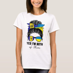 Camiseta Menina meia romena meia ucraniana Rdos bandeira da