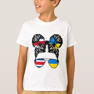Camiseta Menina meio costa-riquenha meio ucraniana Patrióti