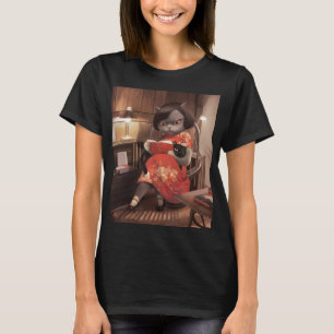 Camiseta Menina Meow - Tempo de Leitura de Gato Vintage