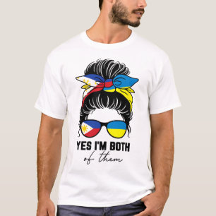 Camiseta Menina Metade Filipina Metade Ucraniana Filipinas 