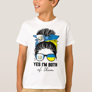 Camiseta Menina Metade Guatemalteca Metade Ucraniana Guatem