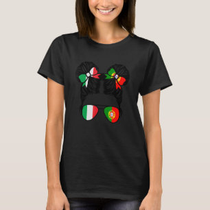 Camiseta Menina Metade Italiana Metade Portuguesa Itália Cr