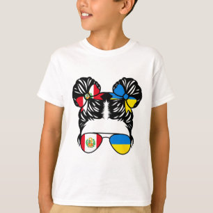 Camiseta Menina Metade Peruana Metade Ucraniana Peru Crianç