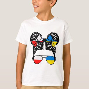Camiseta Menina Metade Polonesa Metade Ucraniana Polônia Cr