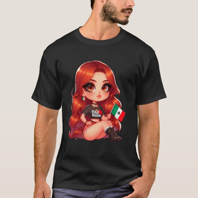 Camiseta Menina Mexicana Chula Cabrona Chingona (Frente)