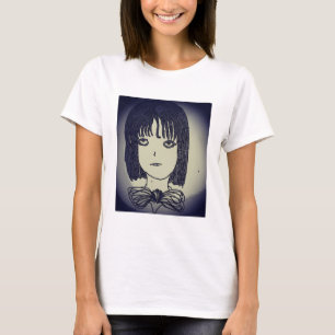 Camiseta menina na eternidade desenho de um manga terrestre