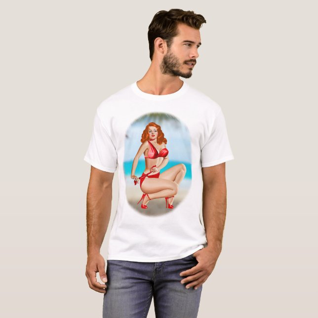 Camiseta Menina na praia (Frente Completa)