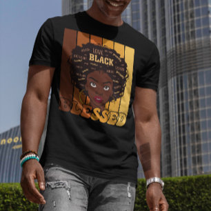Camiseta Menina negra africana americana Juneteenth Melanin
