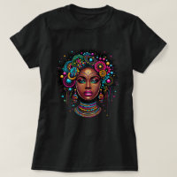 Menina Negra Afro-Americana Elegante com Bling