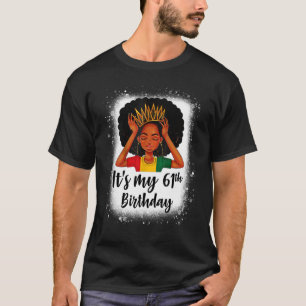 Camiseta Menina Negra de 61 anos é minha 61