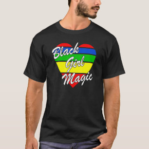 Camiseta Menina Negra Mágica História Negra Mês Mulheres Mu