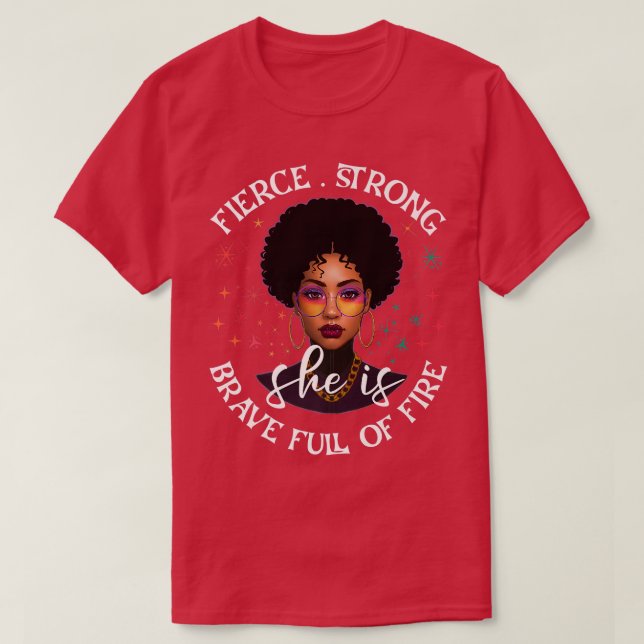 Camiseta Menina Negra Melanina Menina Negra História Mês (Frente do Design)