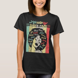Camiseta Menina Negra Melanina Menina Negra História Mês