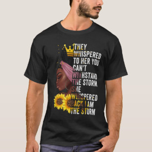 Camiseta Menina negra Mês Menina africana Afro I Am T