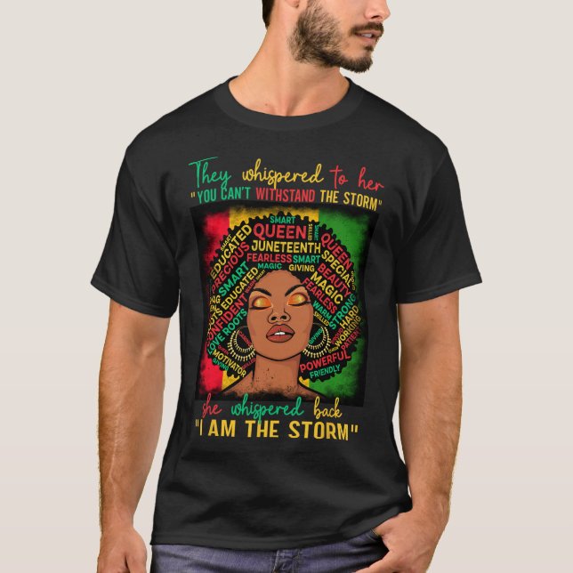 Camiseta Menina Negra Mulher Negra História Negra Mês (Frente)