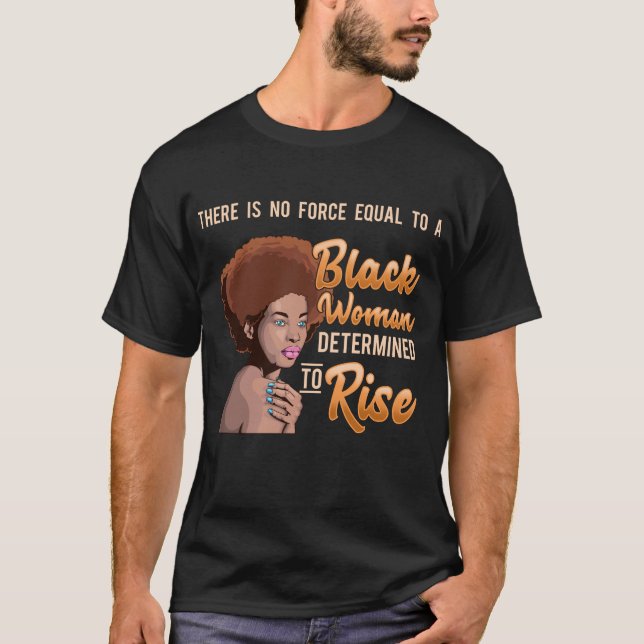 Camiseta Menina Negra Rainha Africana Magica Determinada A  (Frente)