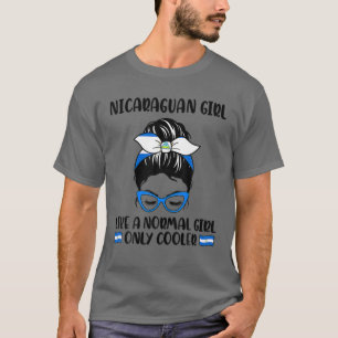 Camiseta Menina nicaraguense como garota normal só mais leg