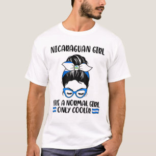 Camiseta Menina nicaraguense como garota normal só mais leg